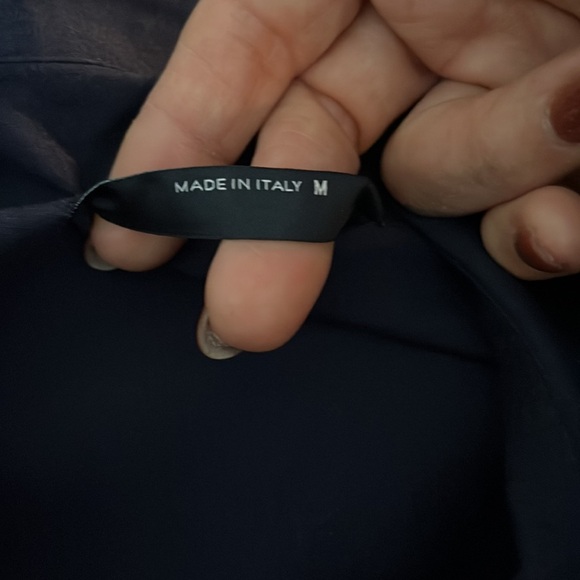 Manrico Cashmere split neck high low top blouse size M - Picture 13 of 13